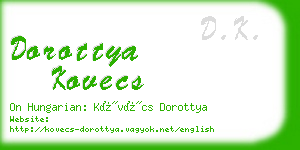 dorottya kovecs business card